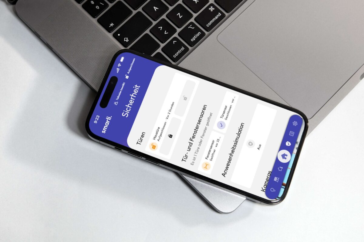 Übersicht über die Sicherheit des smarli. Smart Homes in der smarli. Smart Home App