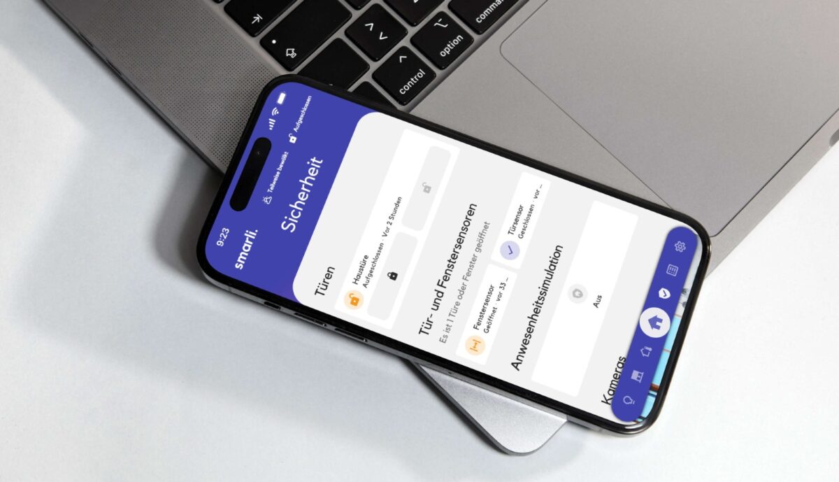 Übersicht über die Sicherheit des smarli. Smart Homes in der smarli. Smart Home App