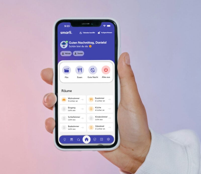 Die smarli. App auf dem Smartphone