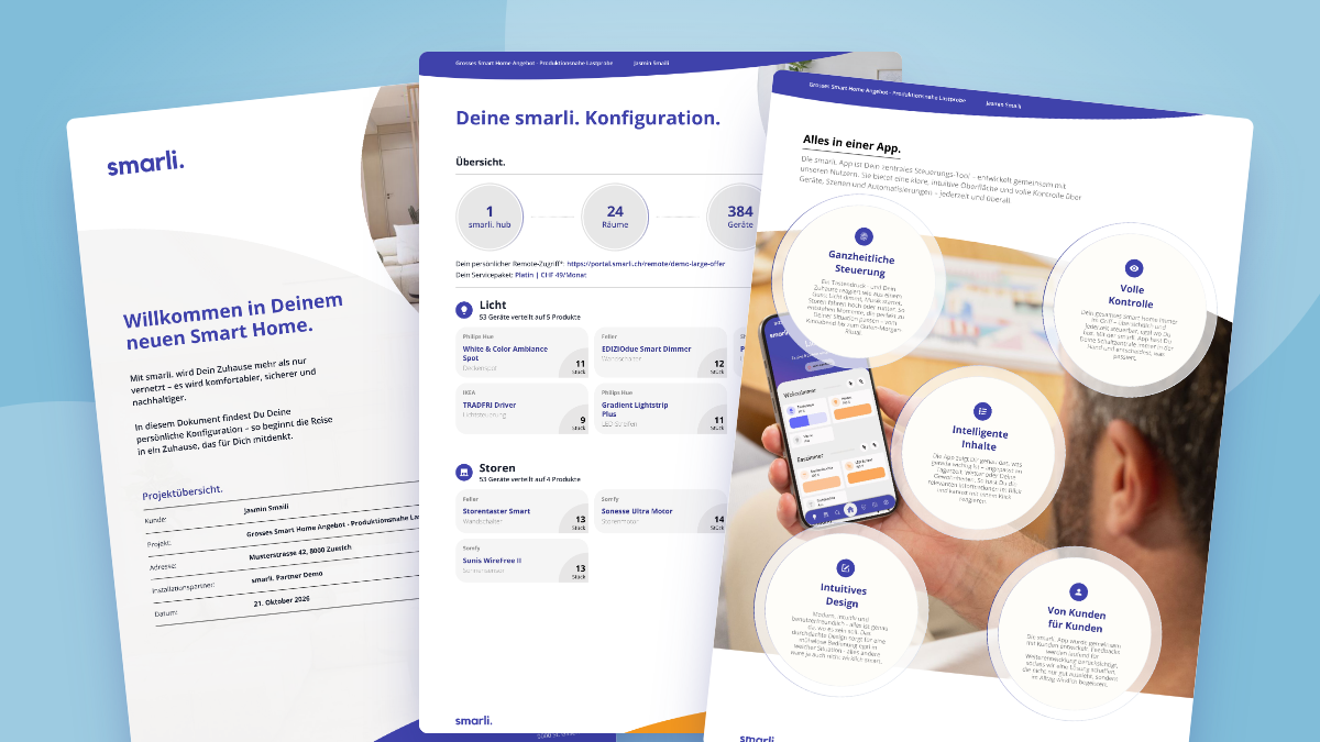 Offerte aus der smarli. Partner Engine für Deinen Kunden