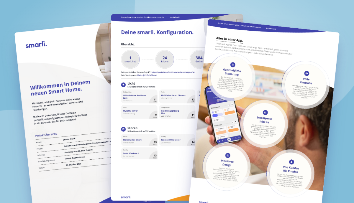 Offerte aus der smarli. Partner Engine für Deinen Kunden